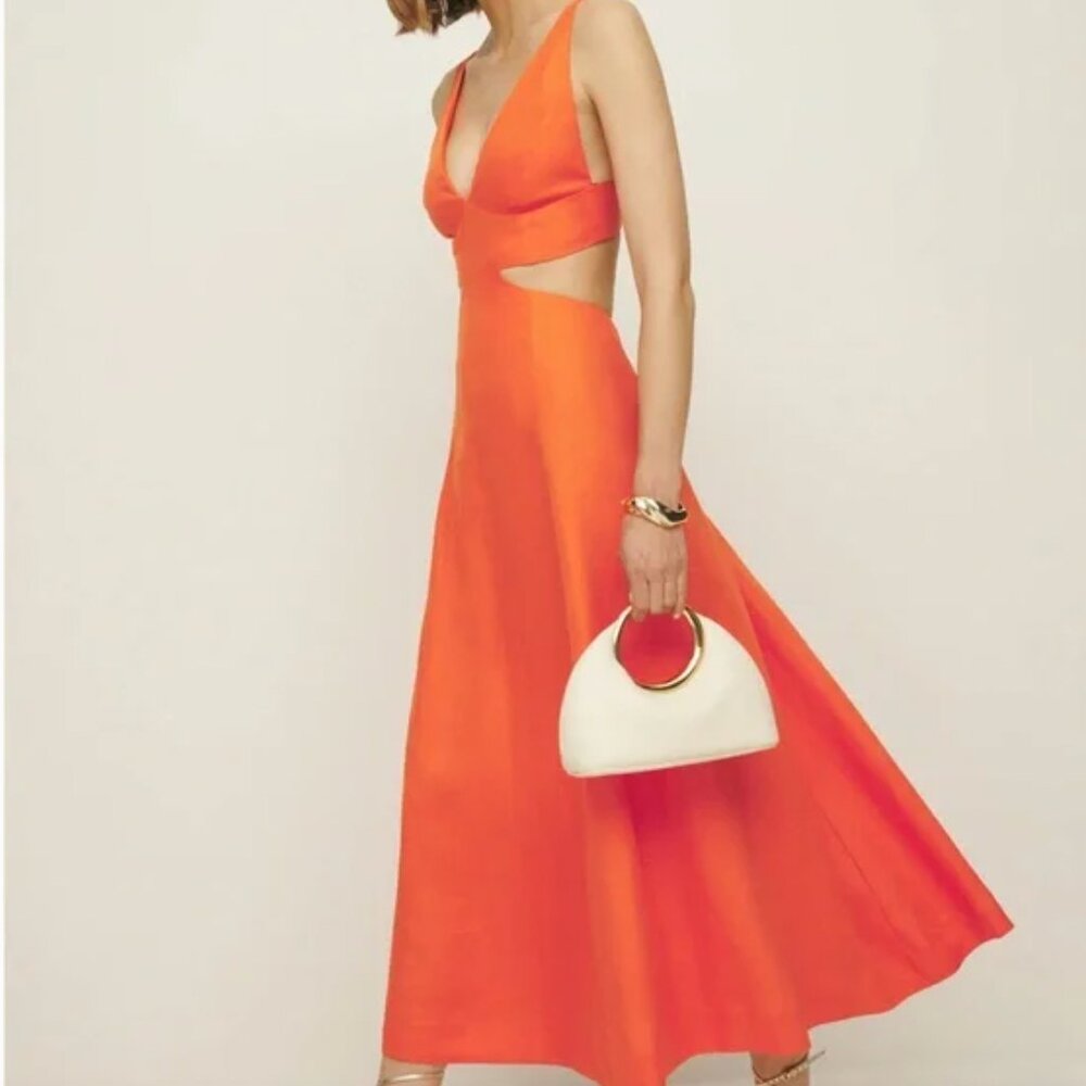 Reformation Samara Linen Dress 0